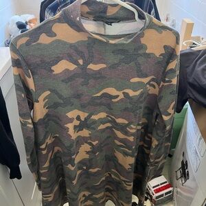 Camouflage Long Sleeve dress